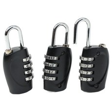 Dometopia 4位數密碼鎖 3入組 B 黑色, 1套
