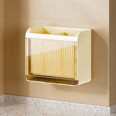 Dimis 夾子收納餐具筒, 黃色, 1個
