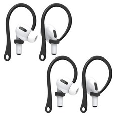 퀸코 이어폰 이어후크, 블랙, 4개
