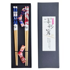 큐트미 벚꽃젓가락 2종 + 벚꽃젓가락받침 2p종 세트 MP553, 혼합색상, 1세트, 젓가락 2종 + 젓가락받침 2종
