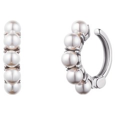 스톤헨지 여성용 실버 진주 싱글 이어커프 U0160