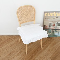 Casa L 荷葉邊椅墊套, 白色