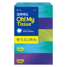 Kleenex Oh My Tissue抽取式雙層面紙, 5入, 1個