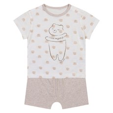 압소바 유아용 통기성 베어 반소 상하의 세트