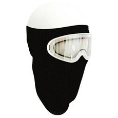 IDOOGEN 護目鏡可拆卸多功能頭巾四季頭巾騎行釣魚面罩套組, 1套, 黑色(面罩), 透明鏡片(護目鏡)