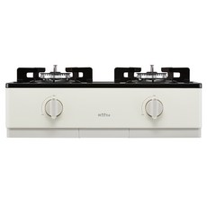 Haatz 프리스탠딩 가스레인지 2구 고객직접설치 크림베이지 + AA건전지, HFG-2381CB, LNG