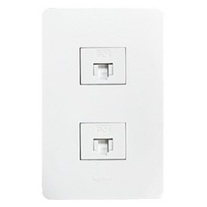 Legrand 羅格朗 TAVIANG 8P+8P 2孔 Simple 插座 白色, 1個