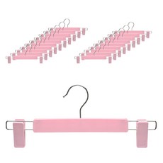 아워리빙 파스텔 논슬립 회전형 치마 바지걸이, 핑크, 20개