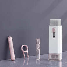 Just Pick多功能鍵盤耳機清潔多功能清潔刷組, 1組, 粉色