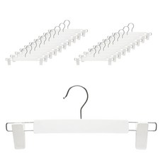 아워리빙 파스텔 논슬립 회전형 치마 바지걸이, 화이트, 20개