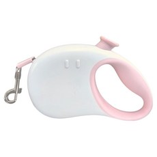 모나지오 강아지 동그리파스텔 원터치 자동 리드줄, 핑크, 1개