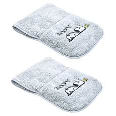 MORINO 摩力諾 SNOOPY超細纖維口袋型運動巾 SN607, 銀灰色, 2條