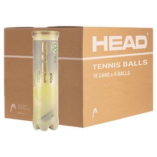 HEAD 海德 HEAD TOUR KTA 網球 4入, 螢光黃, 18個