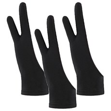 Someday 雙層防誤觸繪圖手指手套 3入, 黑色