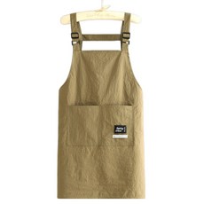 soonZAM 可調節長度口袋防水吊帶圍裙, 米色, 1個