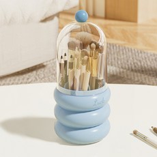 Red Cabinet 可愛化妝刷圓形收納筒 BRP048, 藍色, 1個