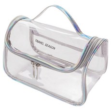 Flowcode 透明PVC多用途防水盥洗包, 灰色