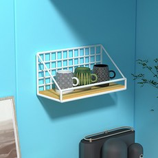 Levenraum 2025 免鑽孔壁掛式層架, 白色, 1層