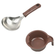Bogen 多功能迷你湯勺+底座組合, 1套, 巧克力色