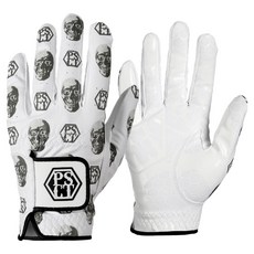 PERSIANCAT 女款骷髏防滑高爾夫手套 雙手用 P4FWGL01, 1組, 白色