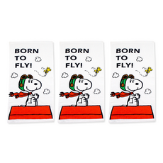 MORINO 摩力諾 SNOOPY印花紗布童巾 SN206, 3條, 想飛