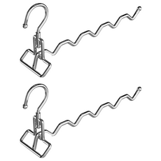 小麥購物 不鏽鋼折疊晾衣架 五鉤旋轉款 G835 76g 2個, 銀色