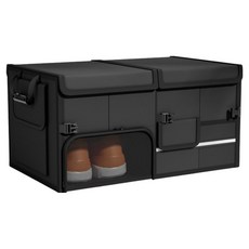 Ez2mk 大容量折疊式鞋子收納後車箱整理箱 MS-680, 黑色