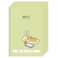 POPO FANCY 預習複習 Hamchi 學習橫線筆記本, 10個, 綠色