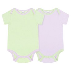 Milk Baby 嬰幼兒 Bebe 短袖連身衣 2件組