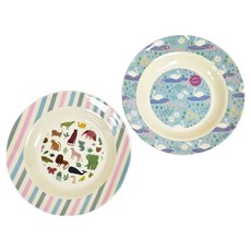 rice 丹麥兒童餐盤2件組, 動物園, 天鵝, 1套