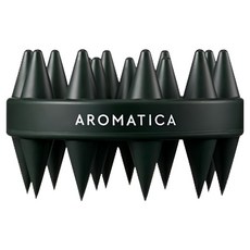 AROMATICA 雙效頭皮洗髮梳, 黑色, 1個