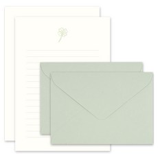 대시앤도트 에버모어 레터프레스 편지지 4p + 봉투 2p 세트, 03 wish clover, 2세트