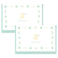 대시앤도트 리틀 버디 레터프레스 미니 카드 2p + 봉투 2p 세트, 02 Good luck to you, 1세트