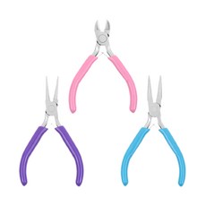 AHOYE DIY鉗子套組 尖嘴鉗 + 鋼絲鉗 + 圓嘴鉗, 1組