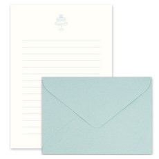 대시앤도트 에버모어 레터프레스 편지지 4p + 봉투 2p 세트, 04 celebration cake, 1세트