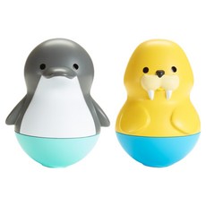 munchkin 滿趣健 漂浮不倒翁嬰兒沐浴玩具2件組, 1套, 混合顏色