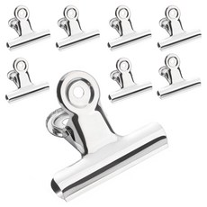 라라듀 스테인리스 서류 집게, 실버, 8개