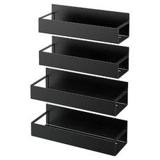 Sellyving 多用途冰箱洗衣機磁吸層架 2種 x 2件組, 1套, 黑色