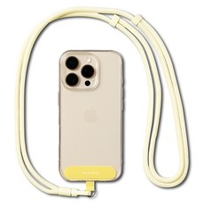 링케 플로우 핸드폰 스트랩 홀더 링크 숄더 Y타입, 버터 옐로우, 1개