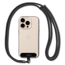 링케 플로우 핸드폰 스트랩 홀더 링크 숄더 Y타입, 캄 블랙, 1개