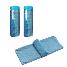 일상잡화 리예 대형 스포츠 쿨링 헬스 수건, 스카이블루, 스카이블루, 2개