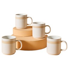 CORELLE COORDINATES Rosemont 馬克杯, 4個, 象牙白