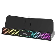 아이플레이게임 플스5 포탈 충전독 RGB 조명 충전 거치대, 1개, 블랙