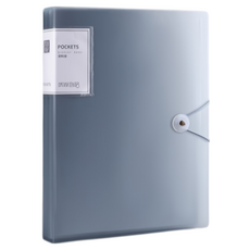 KOKA 夾式文件帳簿收納 A4檔案夾 30p, 灰色, 1個