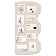 썸즈마인 黑板便條板佈告欄 B象牙白, 毛氈