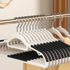 Joyther 無痕防滑旋轉纖薄衣架, 黑色, 20個