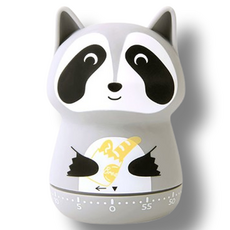 KOKA 動物時光手動機械式計時器 浣熊, 1個