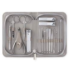 Metullee 安心護理指甲與腳甲圓盒裝多合一指甲剪17件組, 1套, 單一顏色