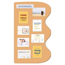 Thumb's Mine 黑板便條板佈告欄 B黃色, 毛氈