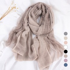 ATTERLIC 局部花朵蕾絲柔軟質感圍巾 10037